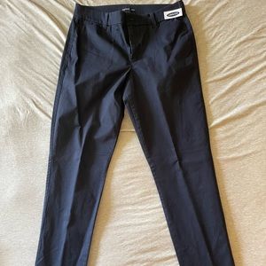 NWT Old Navy navy blue skinny chinos with pockets, size 10 Tall